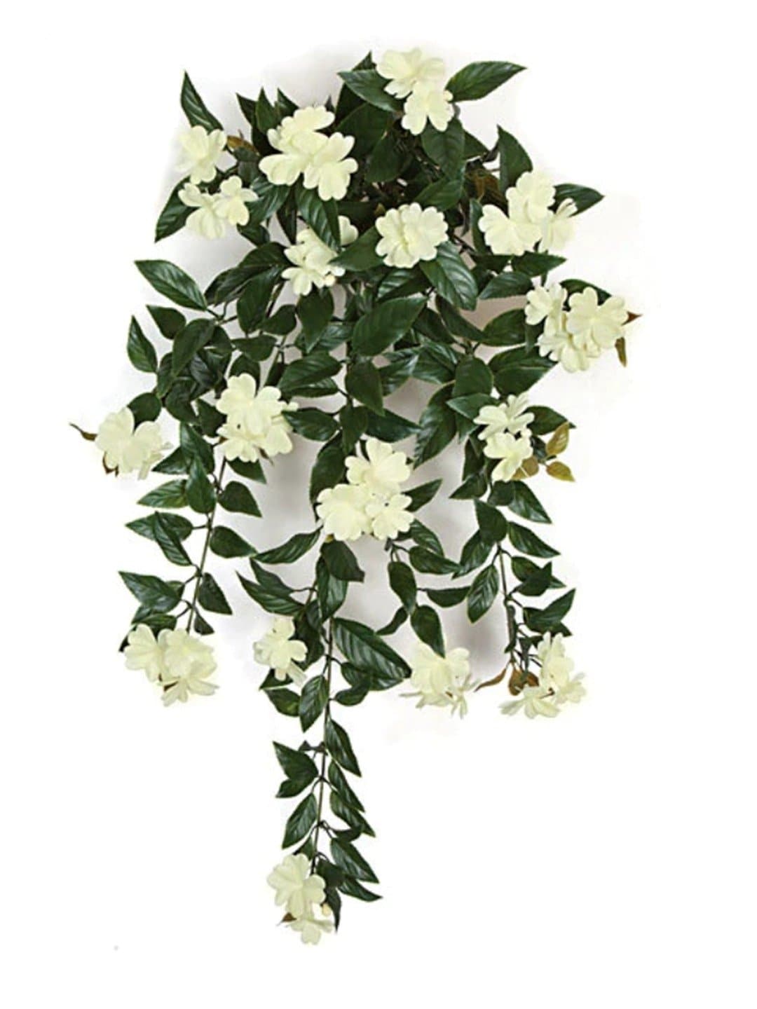 UV Protected Outdoor White Hanging Impatiens Bush