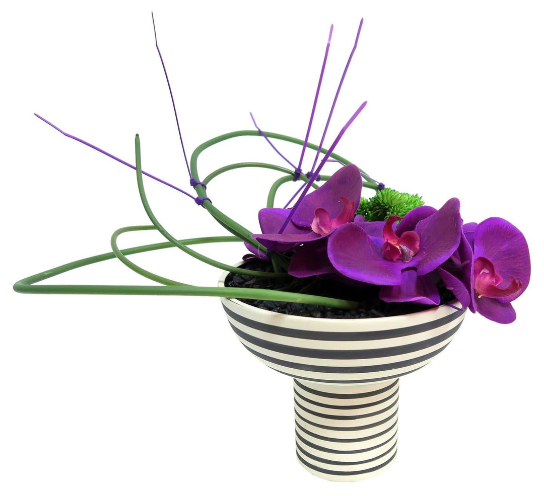 Orchids and Looped Vines with Zip Ties in Ceramic - LDF Silk
