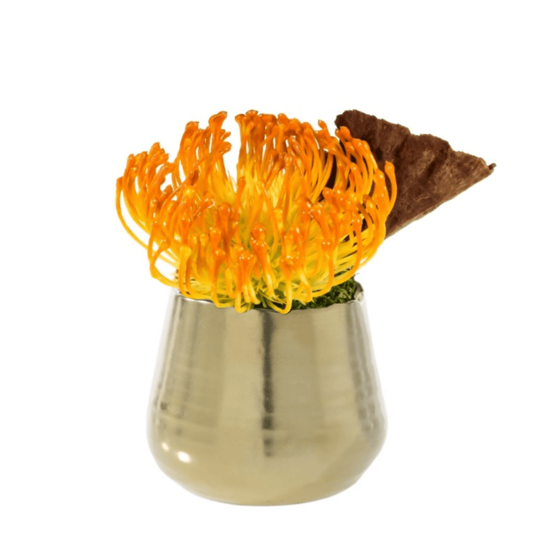 Protea and Mushroom in Ceramic 6"H - LDF SilkFlorals
