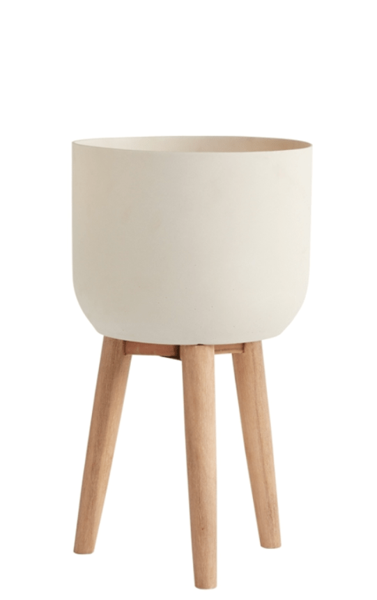 Round Fiberstone Planter with Legs - LDF SilkCONTAINERS