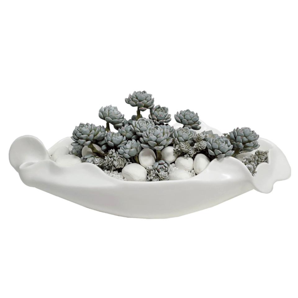 Succulents with Rocks in Container. - LDF SilkSucculent