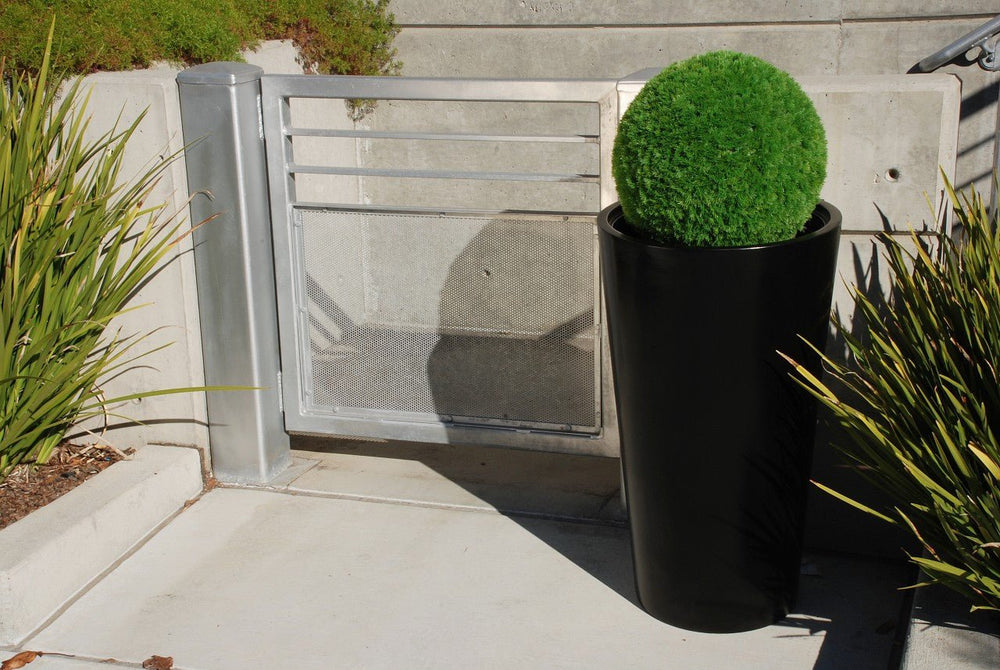 Tall Tapered Round Fiberglass Container - LDF SilkCONTAINERS