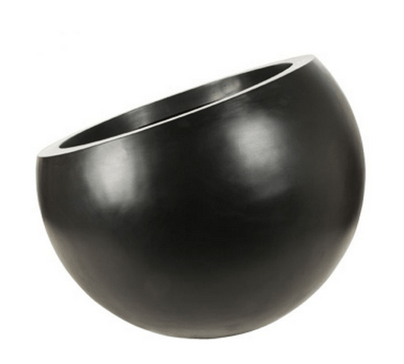 Tilted Sphere Fiberglass Container - LDF SilkCONTAINERS